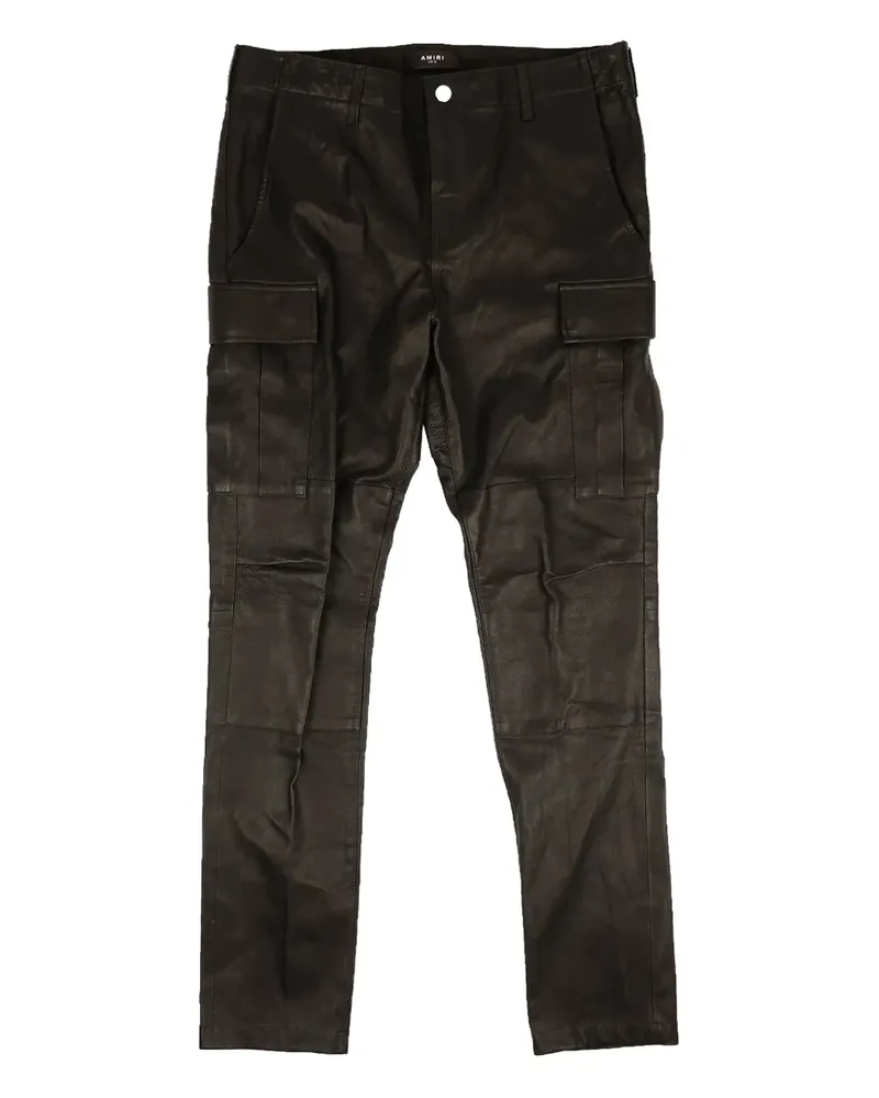 Amiri cargo leather trousers - Schwarz Schwarz