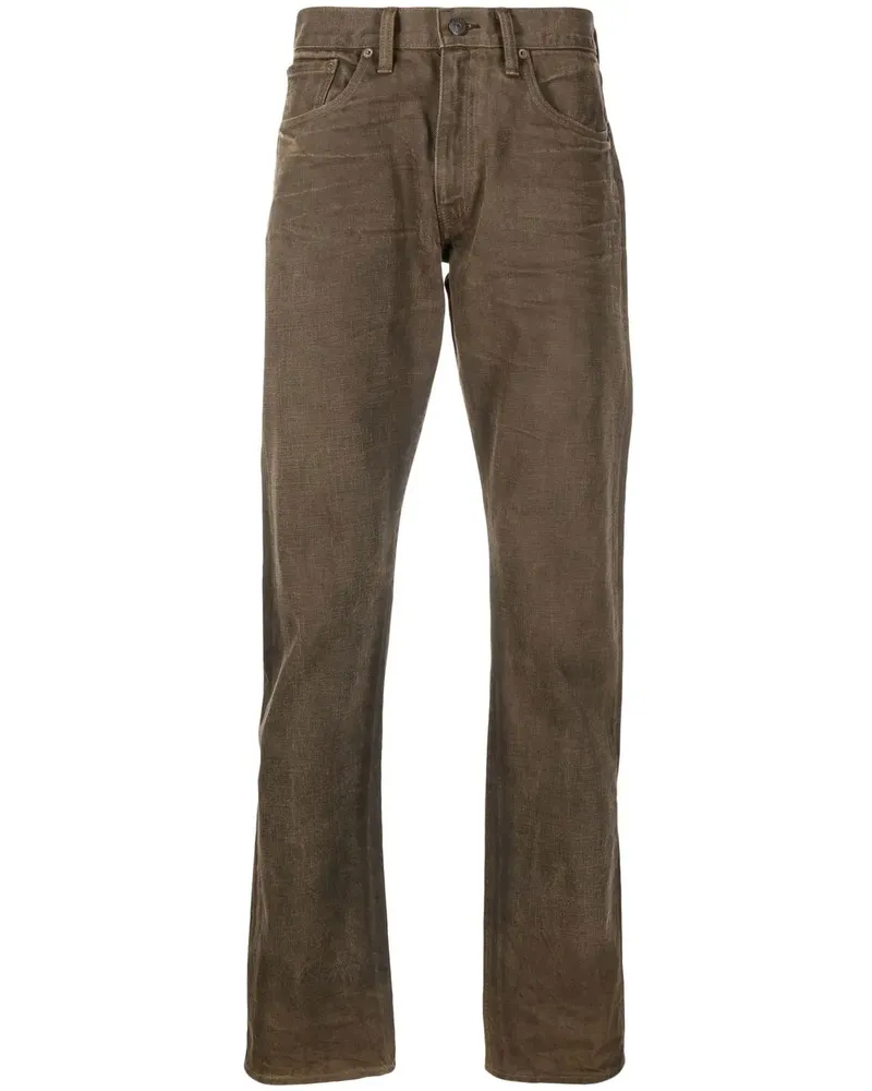 Ralph Lauren Gerade Jeans mit Bleach-Effekt - Braun Braun