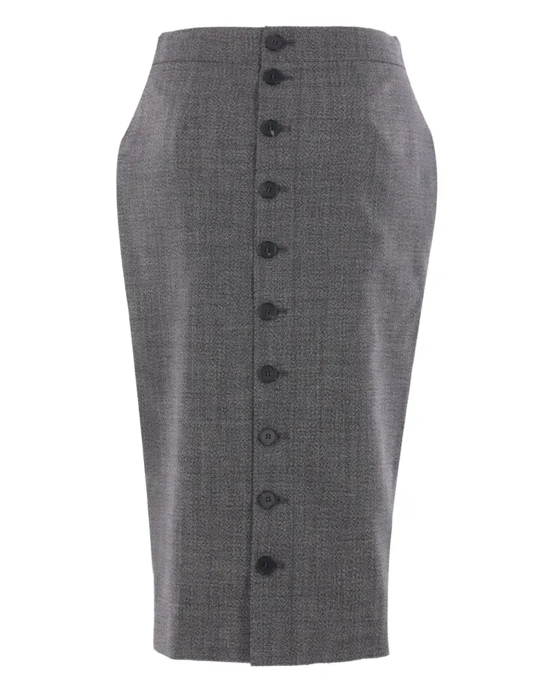Alexander McQueen Geknöpfter Rock - Grau Grau