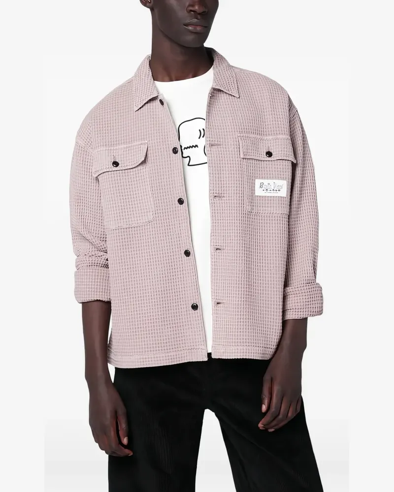 Brain Dead textured pocket casual shirt - Rosa Rosa