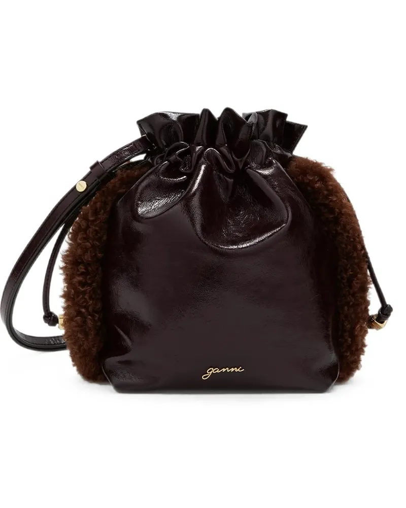 Ganni Party Clutch in Braun Braun