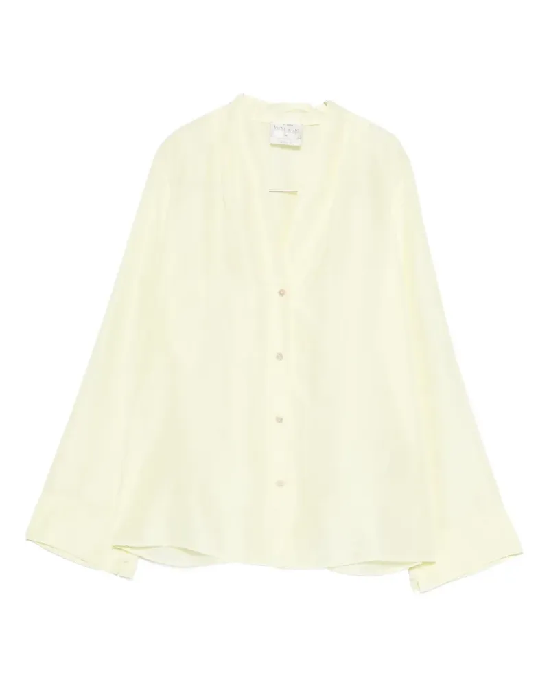 forte_forte V-neck long-sleeves shirt - Gelb Gelb