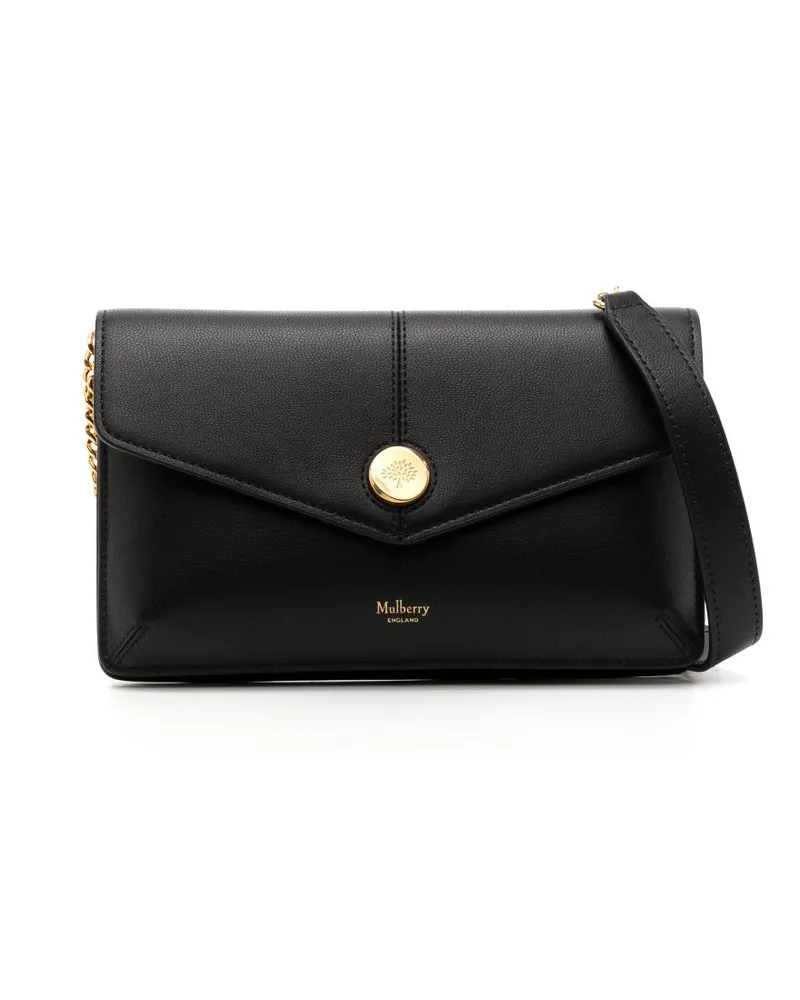 Mulberry Umhängetasche mit Druckknopfverschluss - Schwarz Schwarz