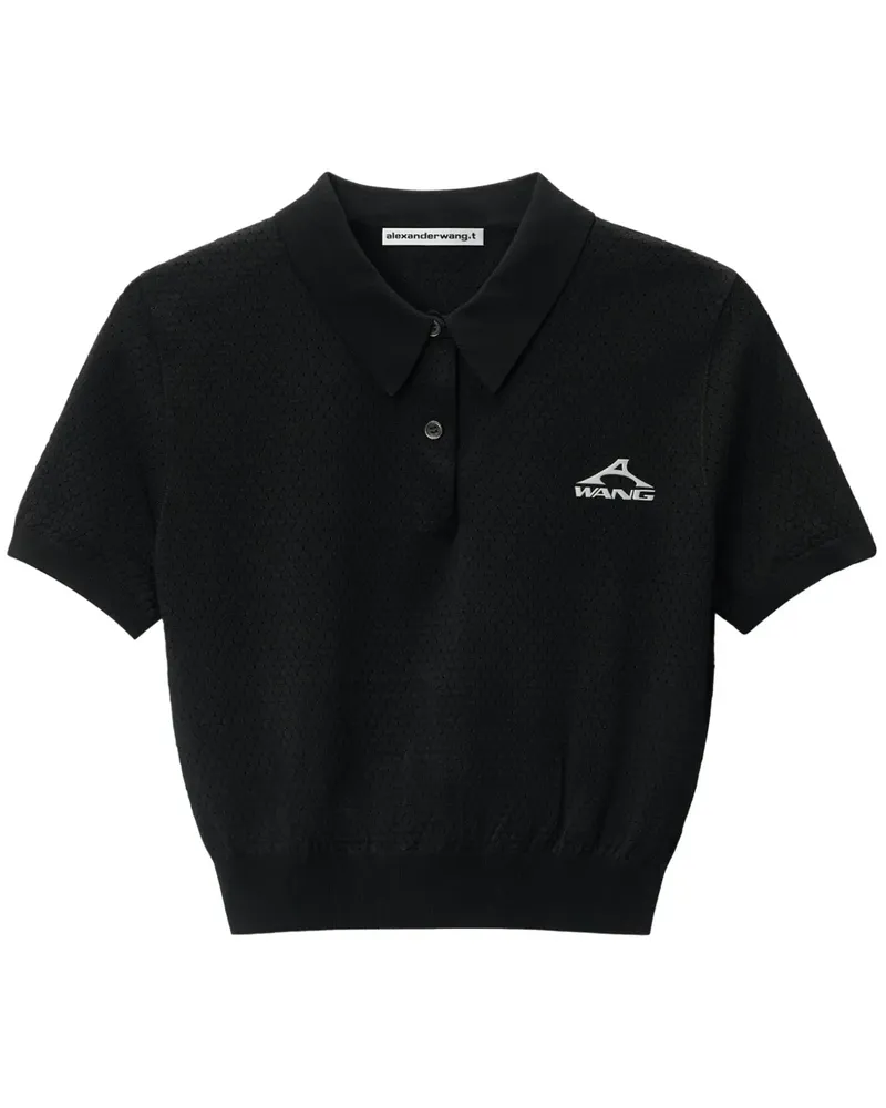 Alexander Wang Poloshirt mit Logo-Print - Schwarz Schwarz