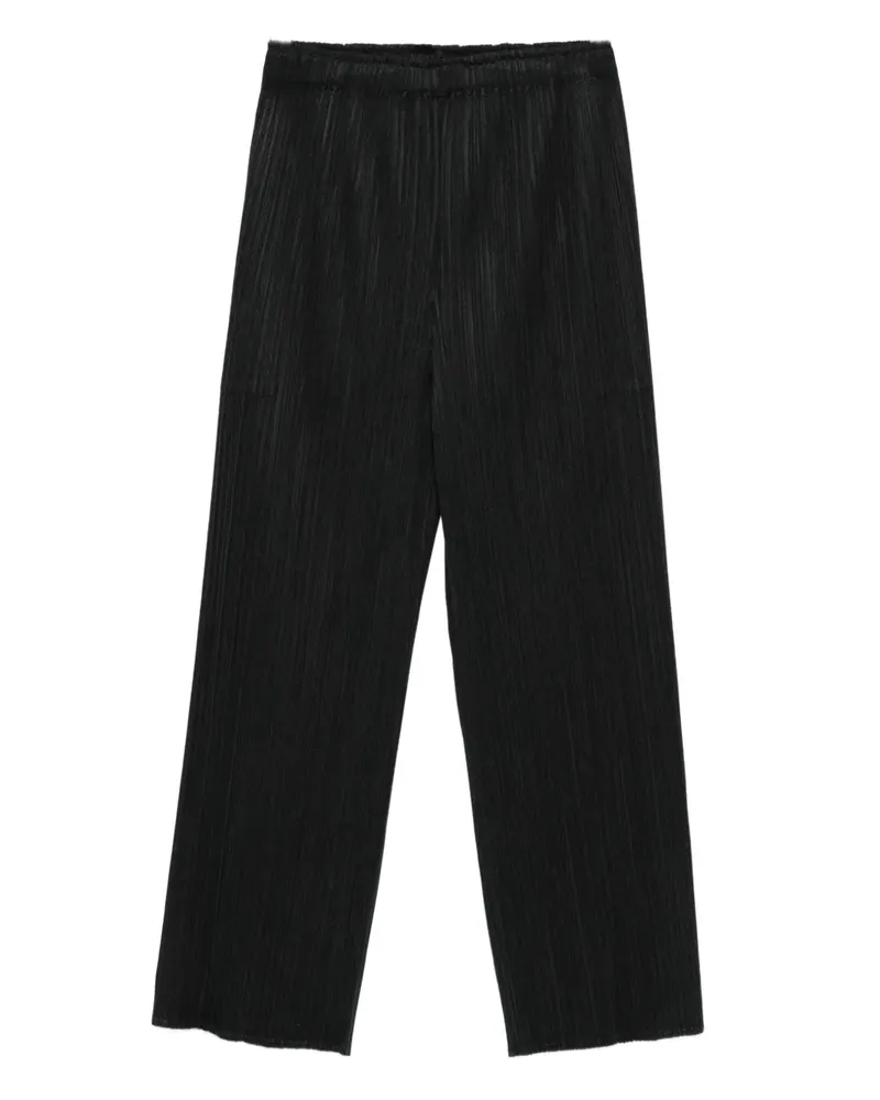 Issey Miyake Plissierte Hose - Schwarz Schwarz