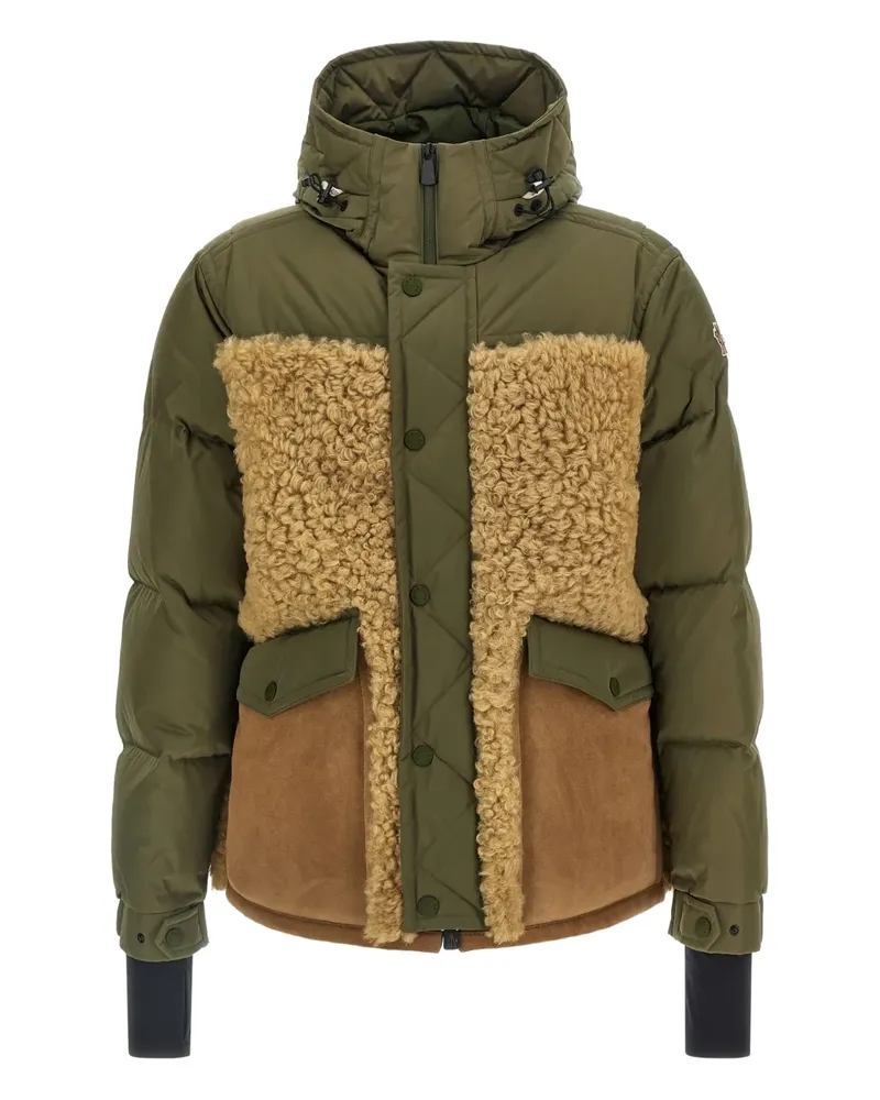 Moncler Gesteppte Grifford Jacke mit Shearling-Einsätzen - Grün Grün