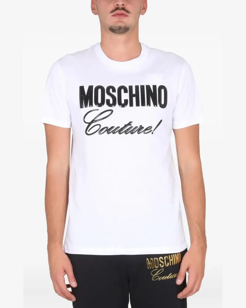 Moschino T-Shirt mit Logo - Weiß Weiß