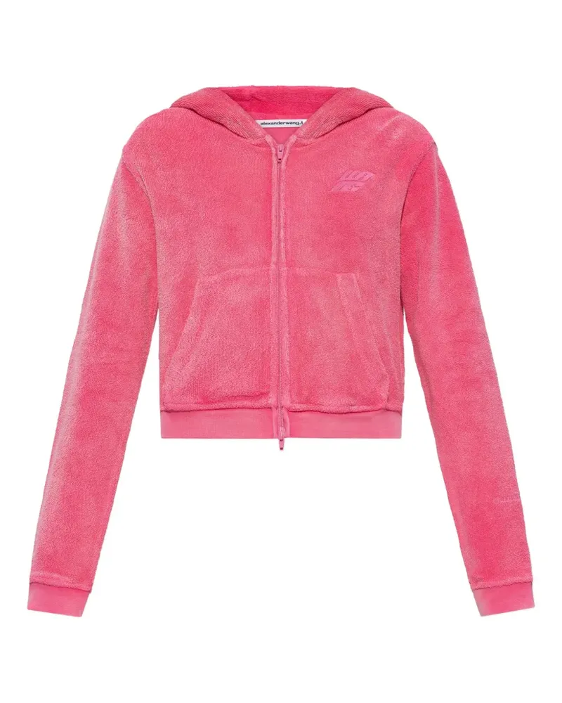 Alexander Wang Kapuzenjacke mit Blattstickerei - Rosa Rosa