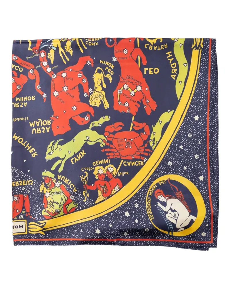 Mother It Up Schal mit Cosmos-Print - Blau Blau