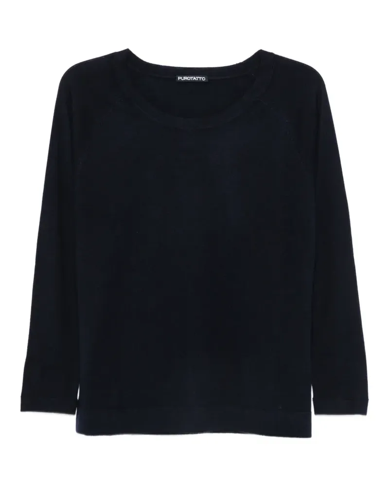 Purotatto raglan-sleeve sweater - Blau Blau