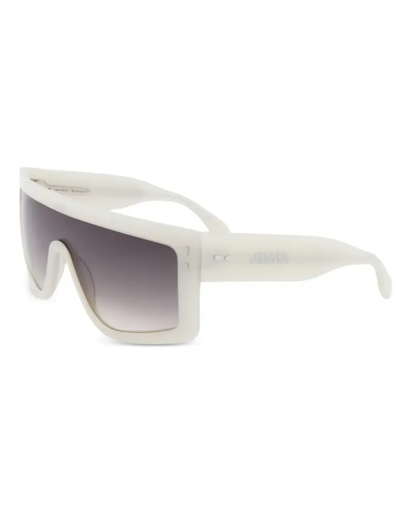 Isabel Marant Sonnenbrille mit geometrischem Gestell - Weiß Weiß