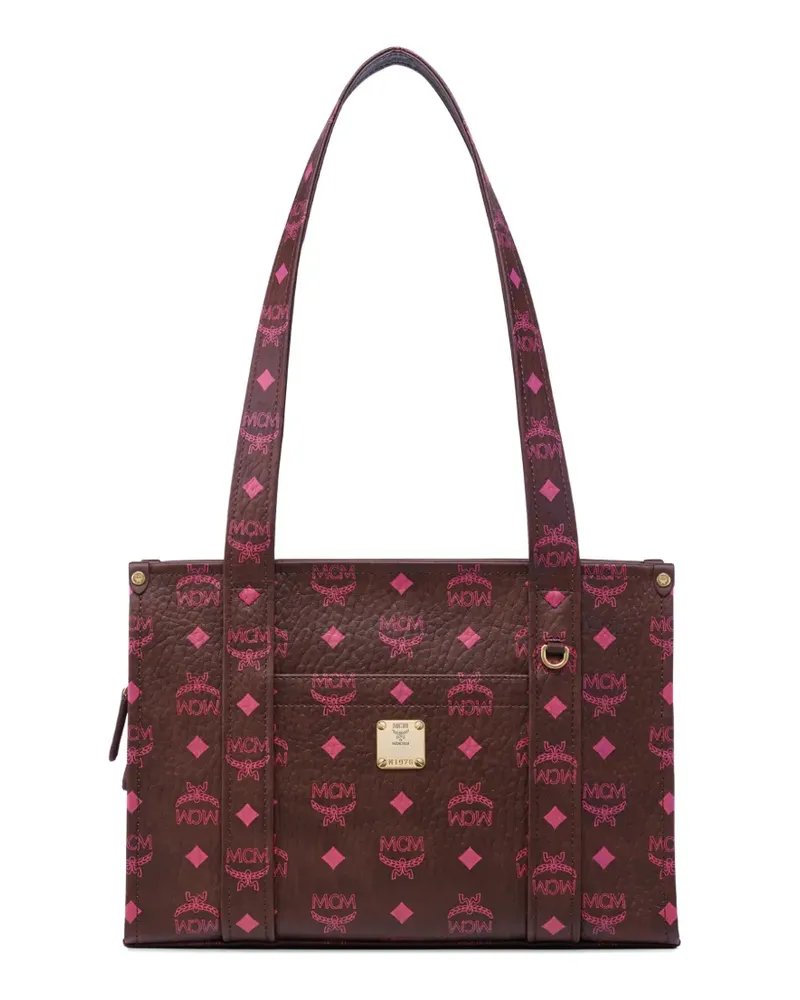 MCM small Aren Visetos tote bag - Braun Braun