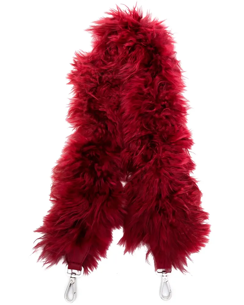 Fendi Schulterriemen mit Pelzbesatz - Rot Rot