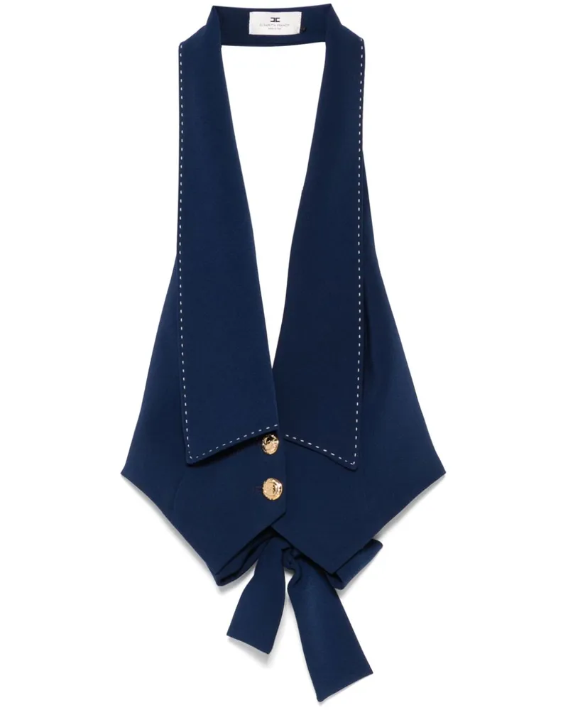 Elisabetta Franchi Weste mit V-Ausschnitt - Blau Blau