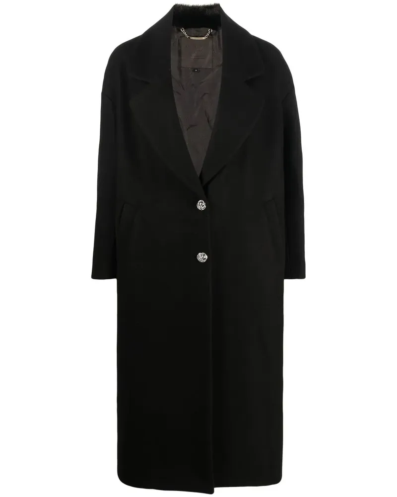Philipp Plein Mantel aus Faux Fur - Schwarz Schwarz