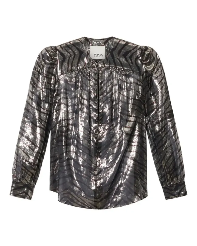 Isabel Marant Farali silk top - Silber Silber