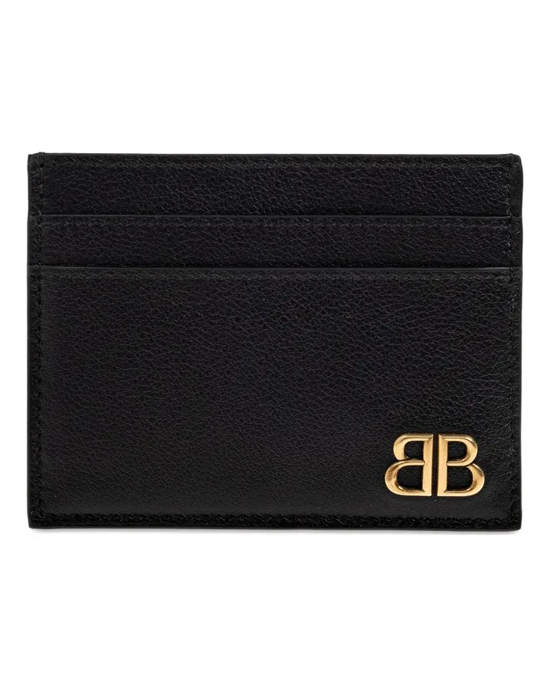 Balenciaga Kartenetui mit Logo-Schild - Schwarz Schwarz