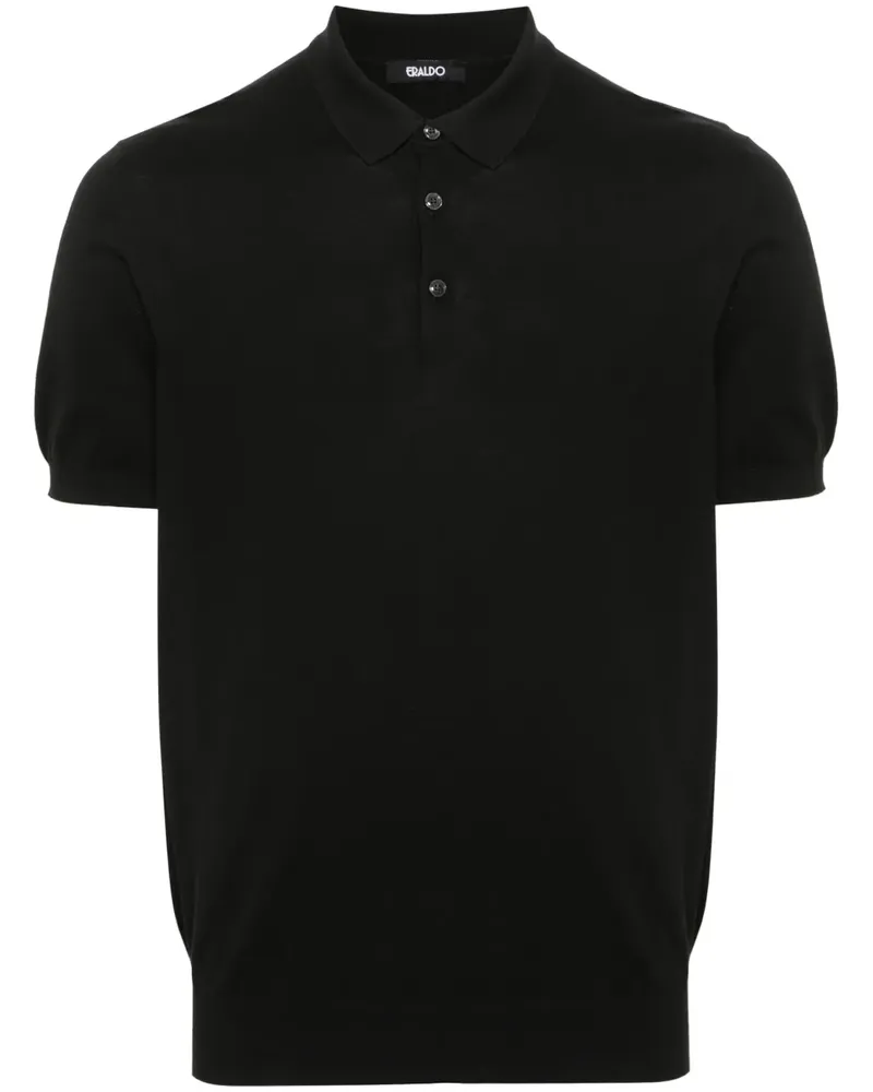 ERALDO Gestricktes Poloshirt - Schwarz Schwarz