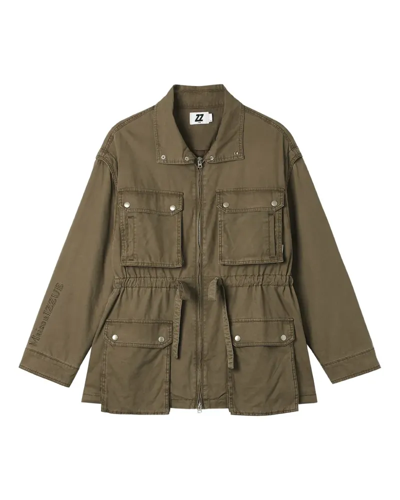 Izzue Utility-Jacke mit Kordelzug an der Taille - Grün Grün