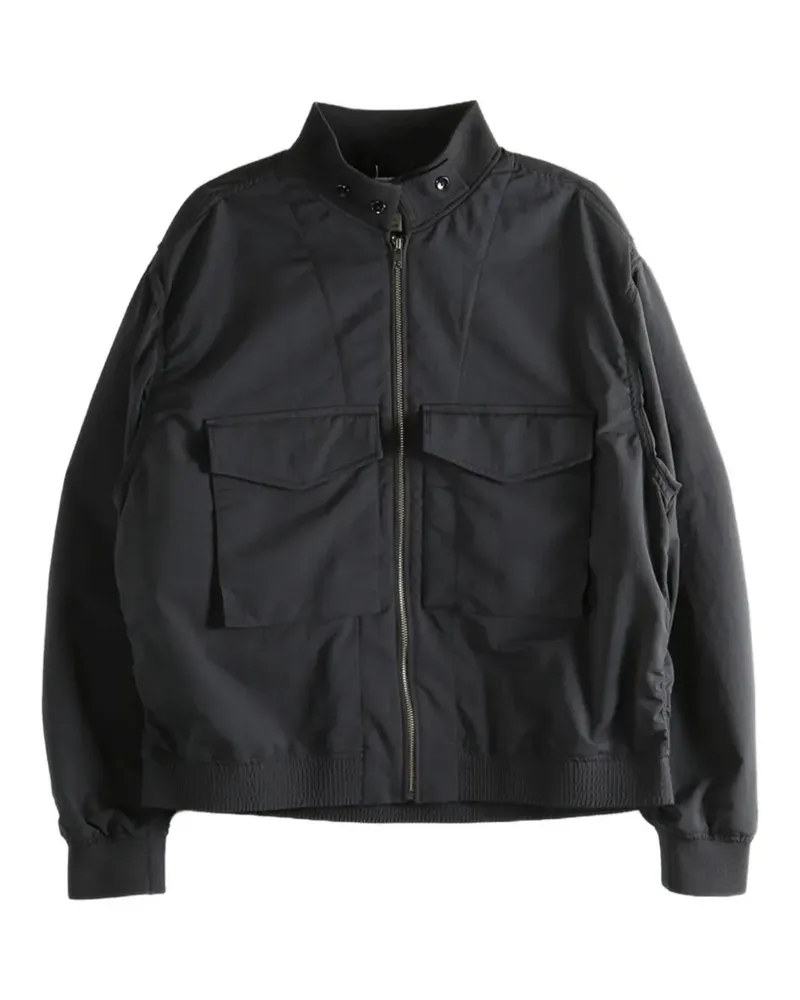 nanamica flap-pocket bomber jacket - Schwarz Schwarz