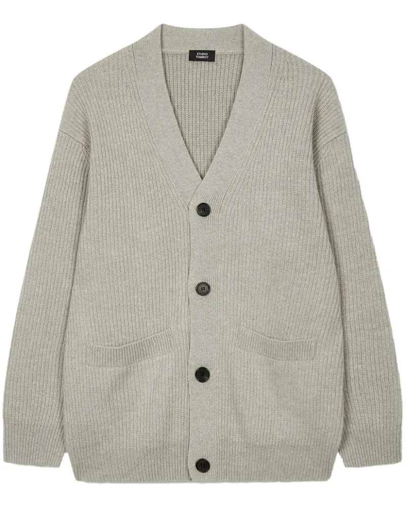 STUDIO TOMBOY Gerippter Cardigan - Grau Grau