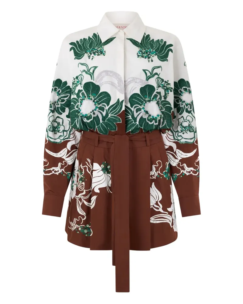 Valentino Garavani Jumpsuit mit Blumen-Print - Weiß Weiß
