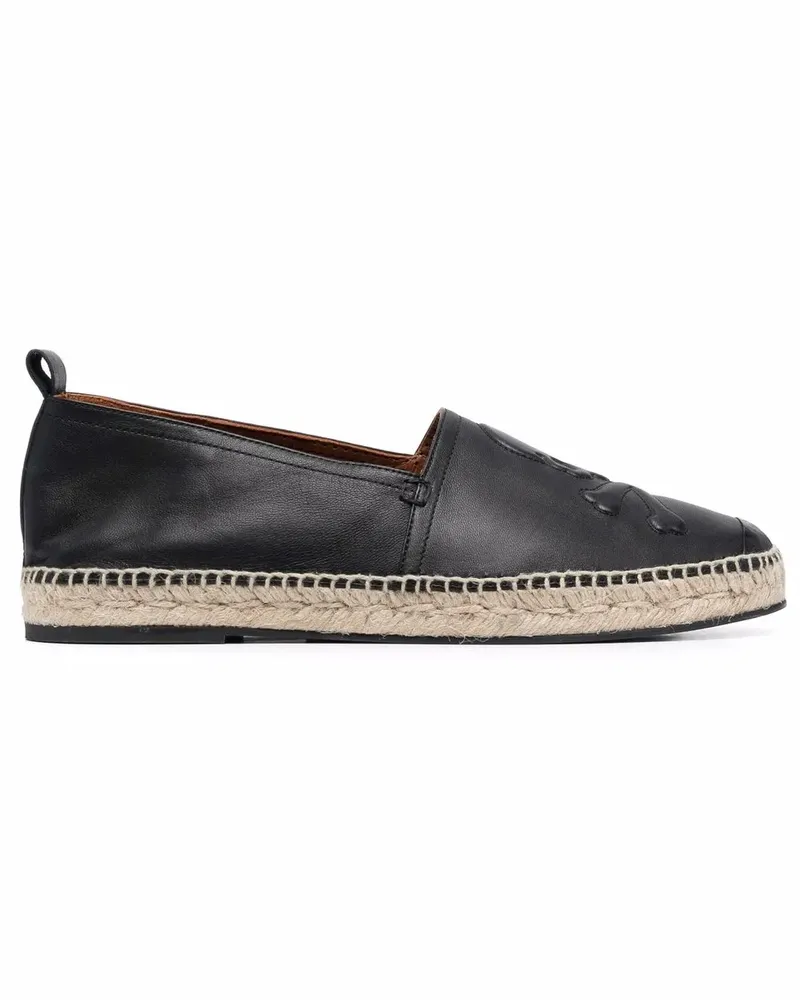 Philipp Plein Espadrilles mit Totenkopf - Schwarz Schwarz
