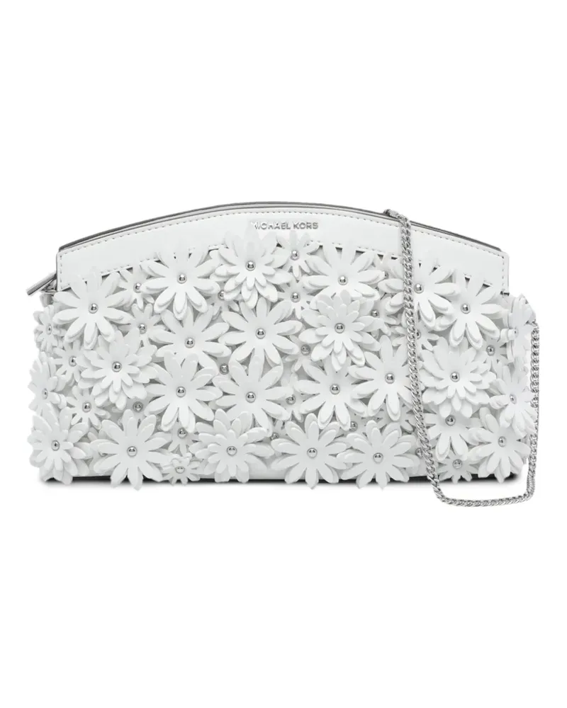 Michael Kors Athena floral-appliqué shoulder bag - Weiß Weiß