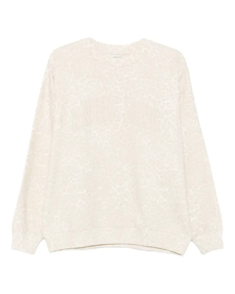 Anine Bing leopard-pattern logo sweatshirt - Nude Nude