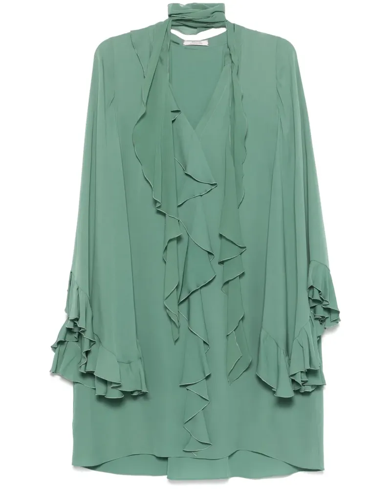 Dorothee Schumacher Georgette-Midikleid mit Rüschendetail - Grün Grün