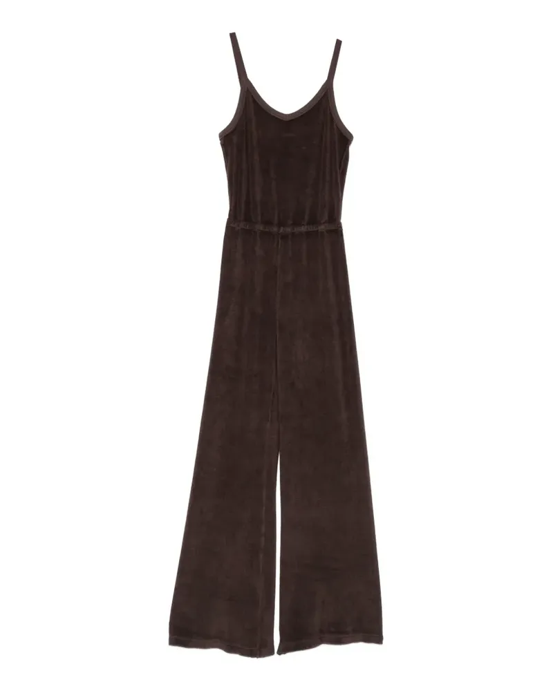 Suzie Kondi Elma velour wide-leg jumpsuit - Braun Braun