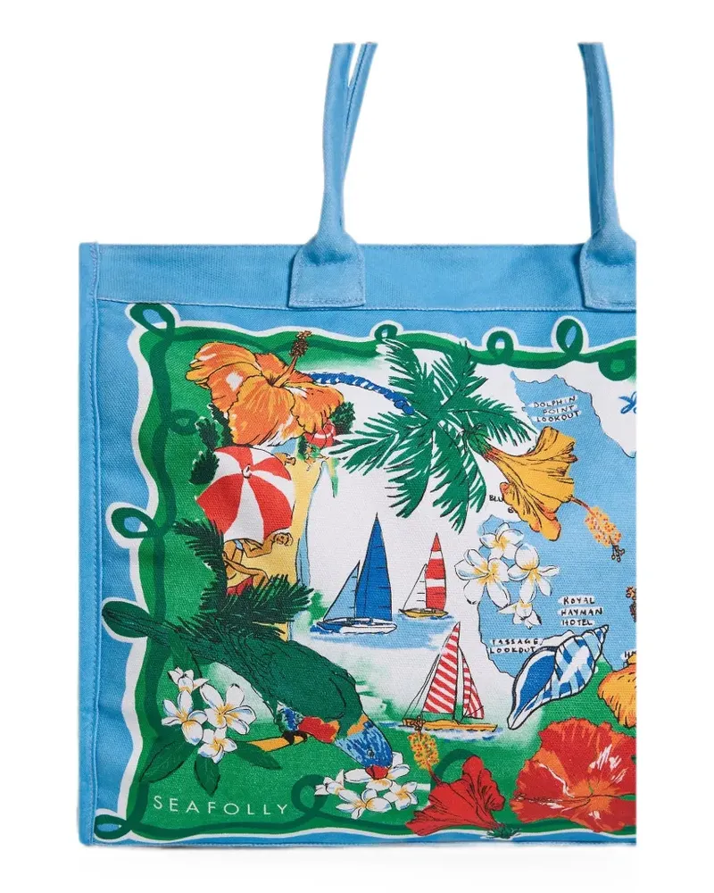 Seafolly Australia Viva Vacation graphic-print tote bag - Blau Blau