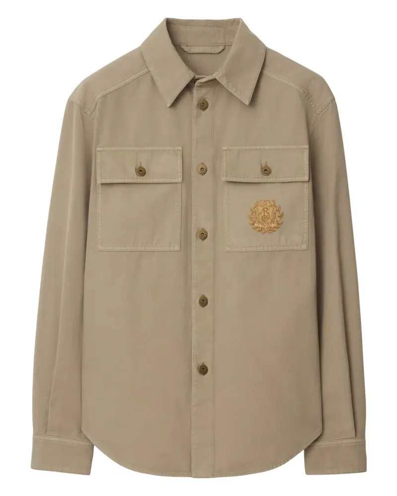 Burberry B Crest Hemdjacke - Nude Nude