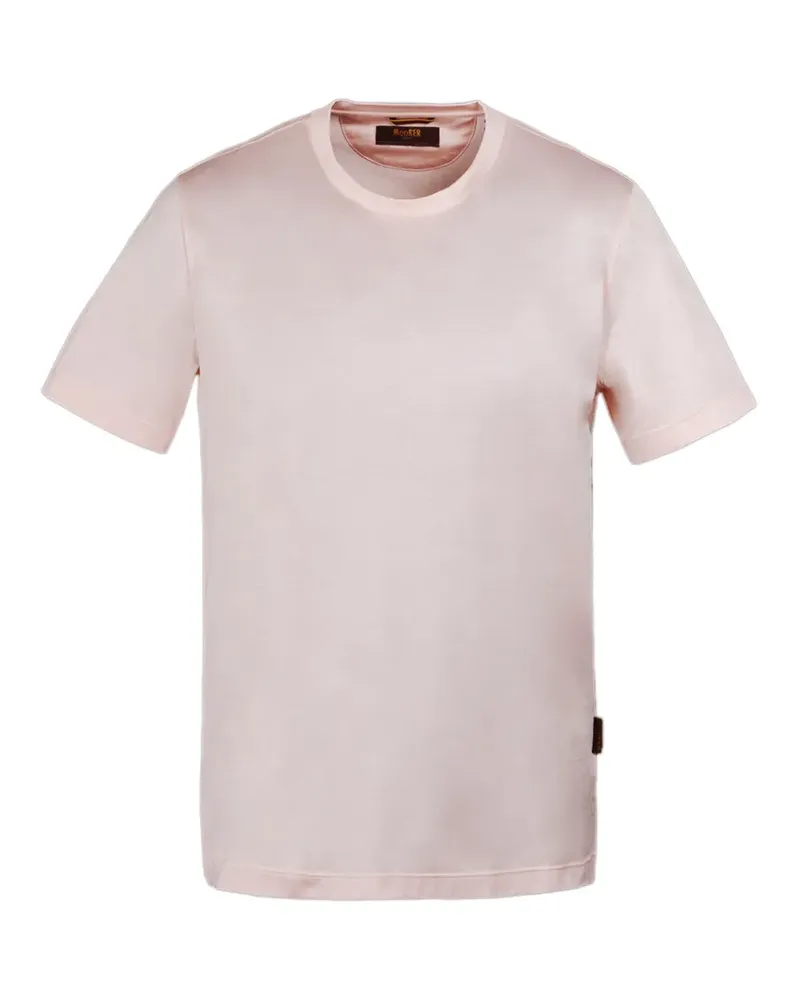 MOORER round-neck slim-fit T-shirt - Rosa Rosa