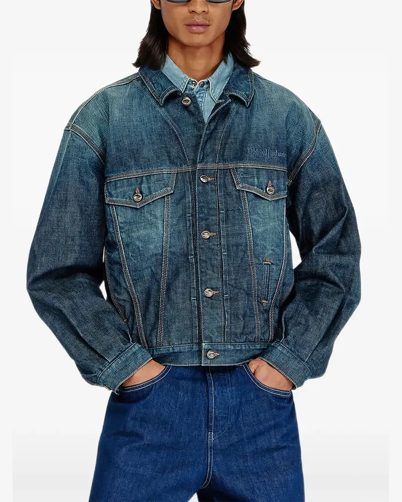 Diesel Jeans mit weitem Bein - Blau Blau