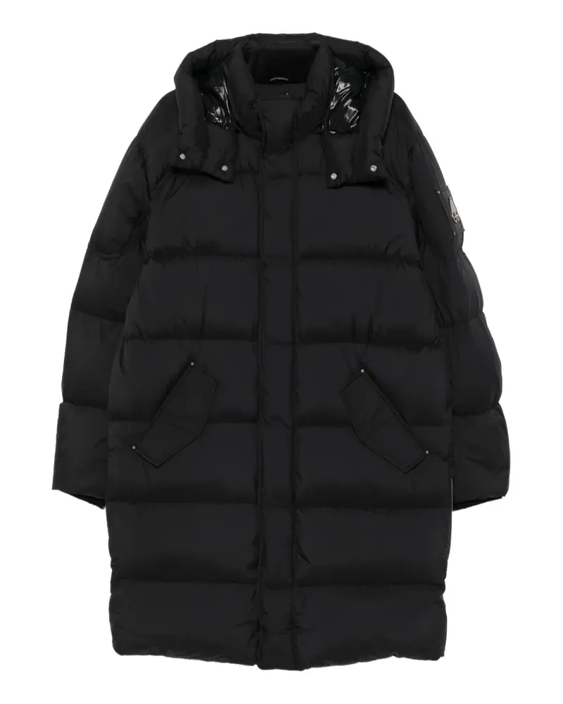 Moose Knuckles quilted hooded jacket - Schwarz Schwarz