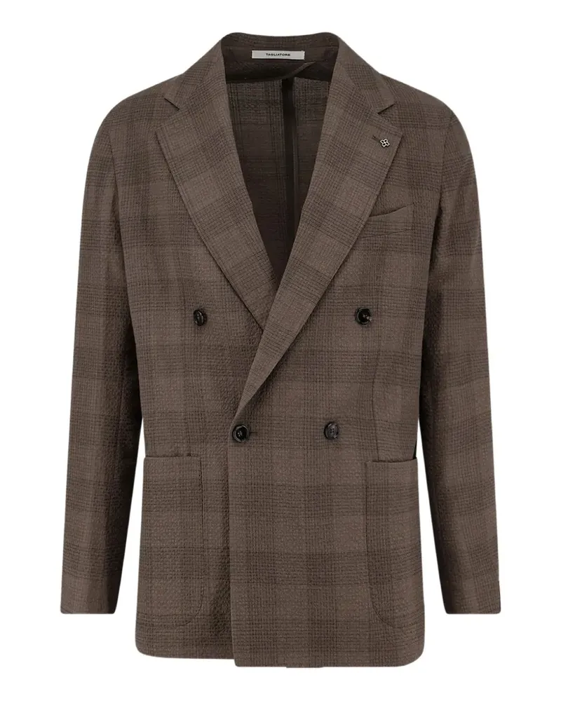 Tagliatore double-breasted check blazer - Braun Braun