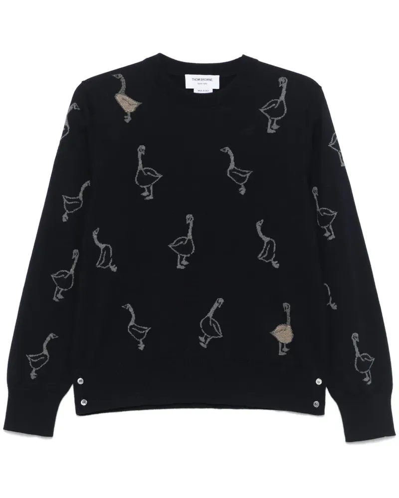 Thom Browne Pullover mit Intarsienmuster - Blau Blau
