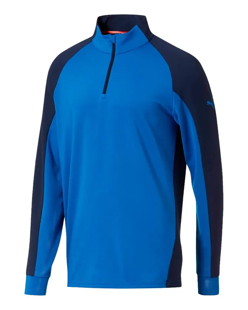 Puma PWRWarm T-Shirt in Colour-Block-Optik - Blau Blau