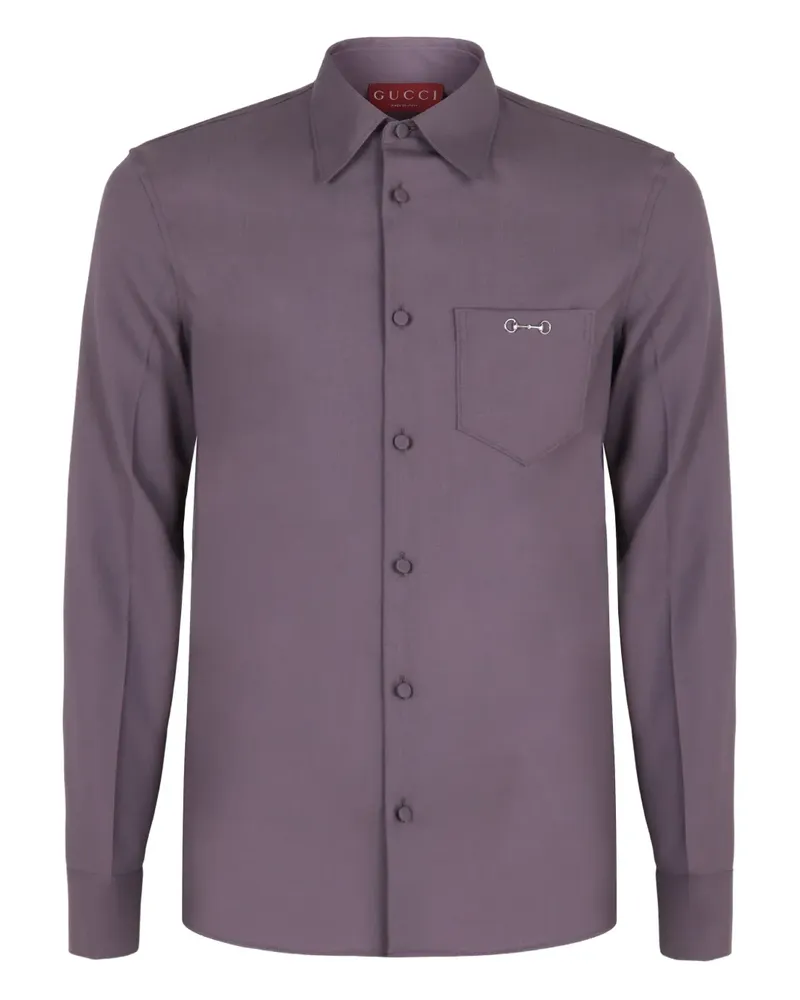 Gucci Hemd mit Brusttasche - Violett Violett