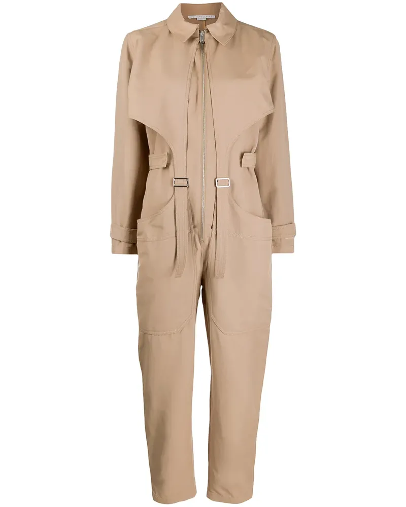 Stella McCartney Jumpsuit im Utility-Look - Nude Nude