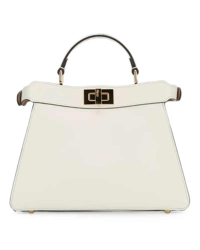 Fendi small Peekaboo ISeeU leather tote bag - Weiß Weiß