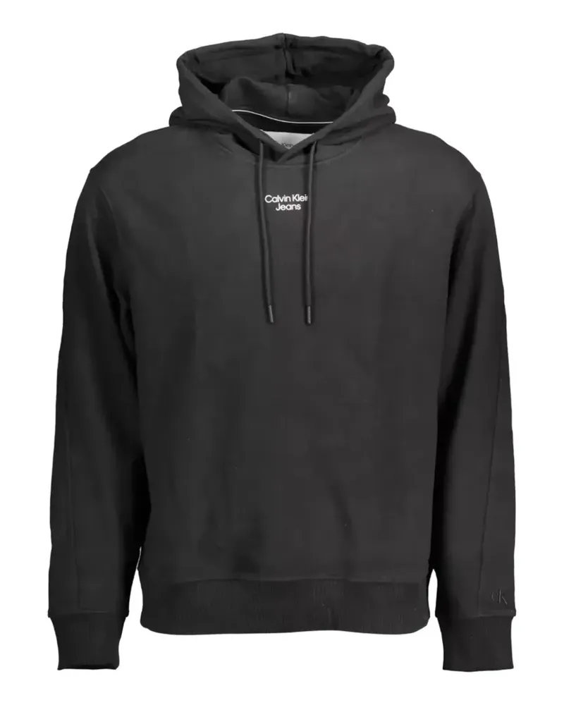Calvin Klein logo-print drawstring hoodie - Schwarz Schwarz