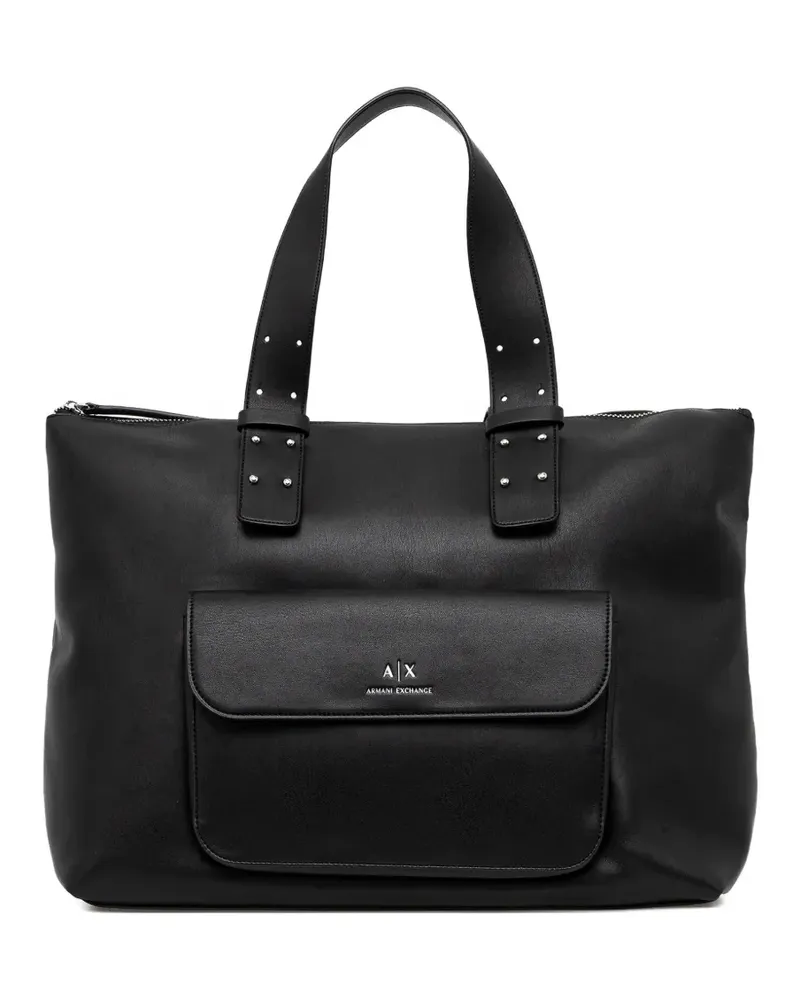 Armani Exchange top-handle tote bag - Schwarz Schwarz