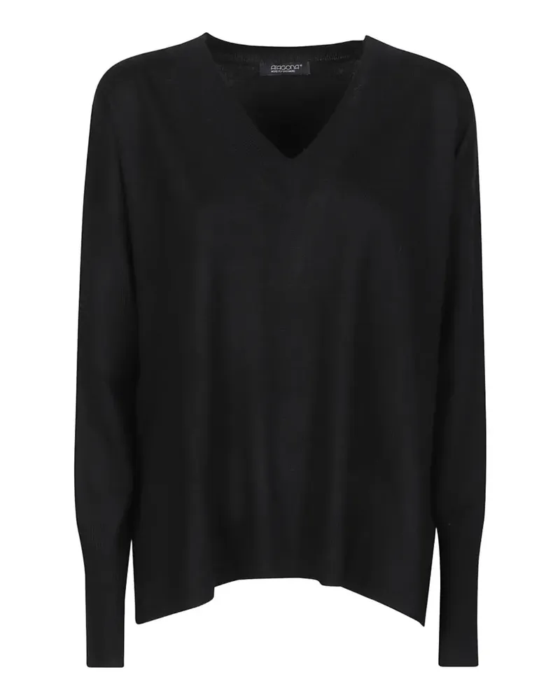 ARAGONA Pullover mit V-Ausschnitt - Schwarz Schwarz