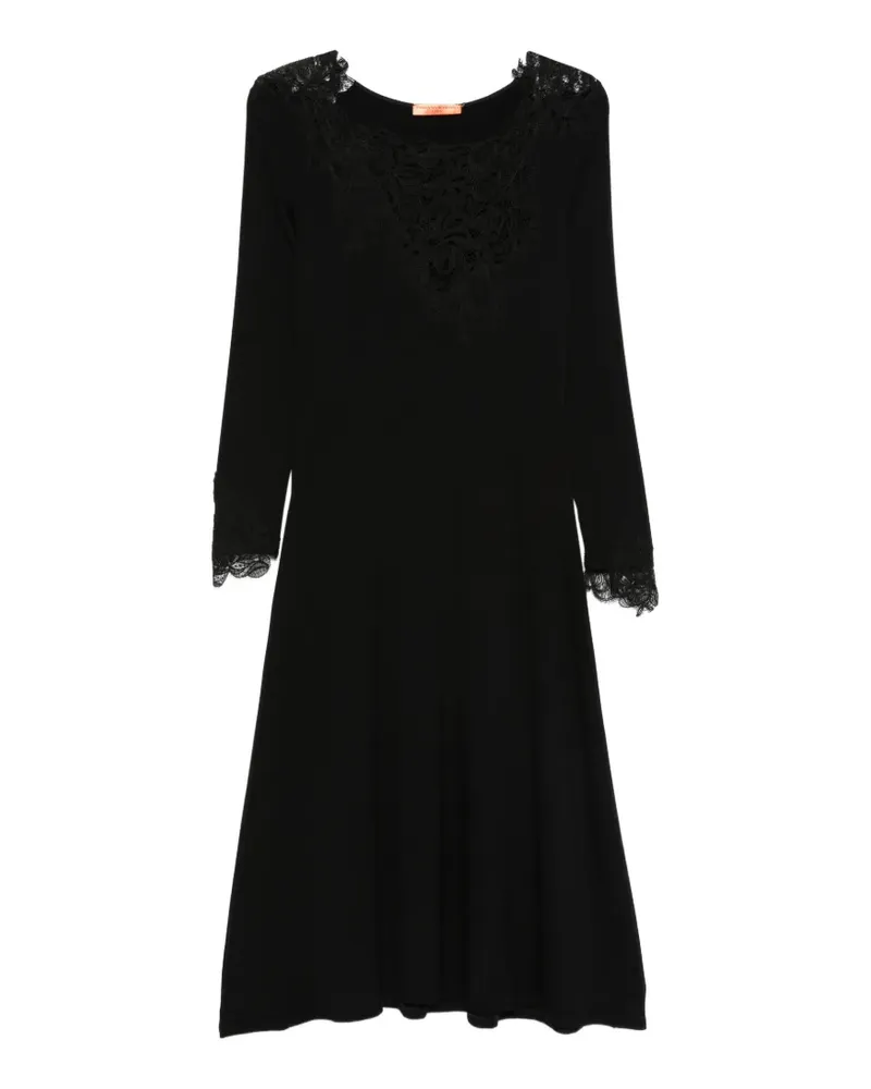Ermanno Scervino Midikleid aus Spitze - Schwarz Schwarz