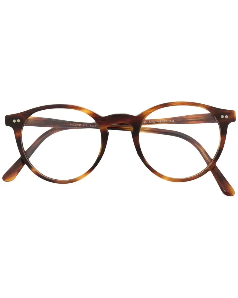 Ralph Lauren Runde Brille in Schildpattoptik - Braun Braun