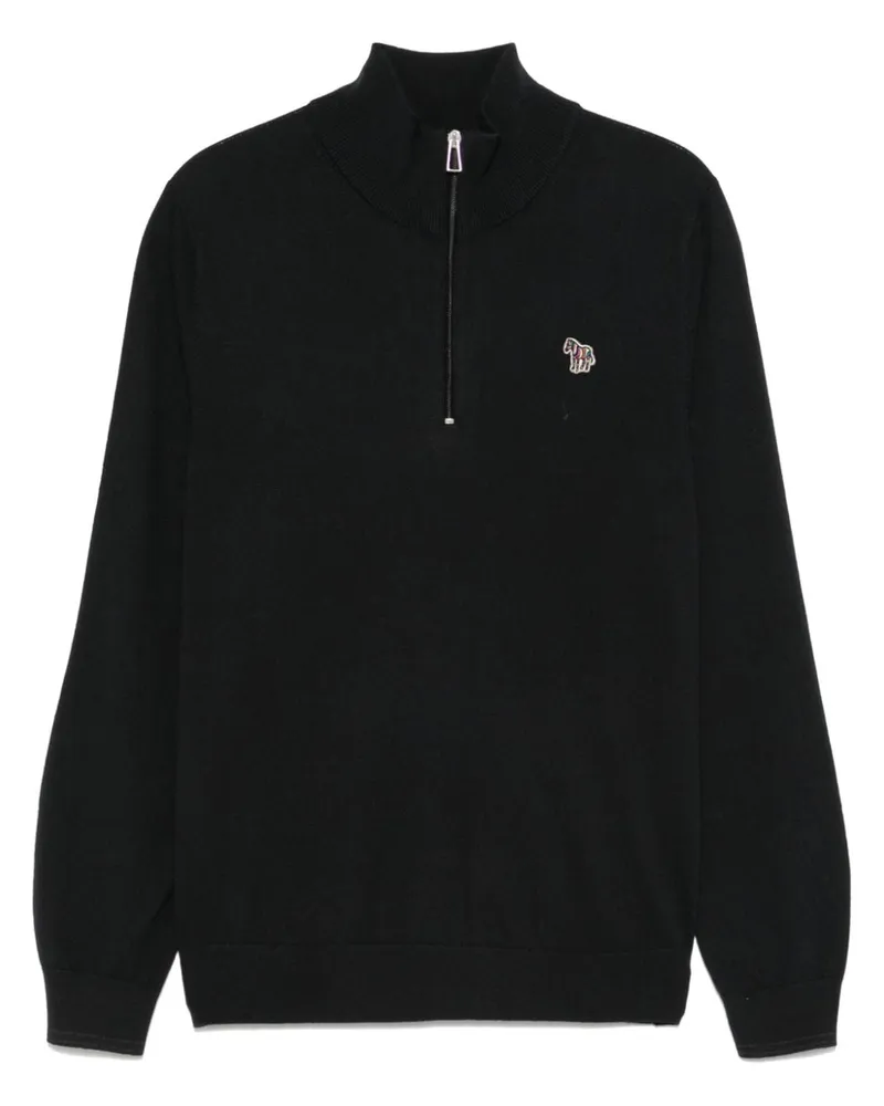 Paul Smith Pullover mit Zebra-Patch - Schwarz Schwarz