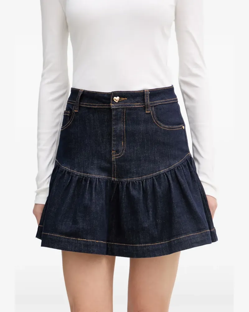 Gaudi ruffled denim mini skirt - Blau Blau