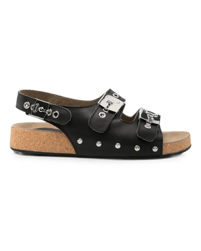 Scholl Luna black leather sandals - Schwarz Schwarz